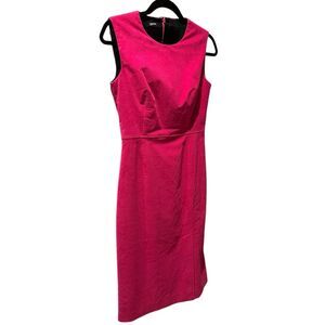 JIL SANDER Sleeveless  Pink Midi Dress made in Italy 36/ US size 8